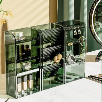 השולחן המארגנים תכשיטים ארגונית קופסא לאחסון ברור ארגונית עבור מוצרי קוסמטיקה שפתון בעל דוכן תצוגה אחסון מכולות