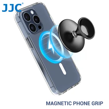 JJC מגנטי בעל טלפון על לוח המחוונים במכונית הביתה תואם עם iPhone 15 14 13 12 Pro מקס פלוס מתכוונן באופן מלא בעל הר