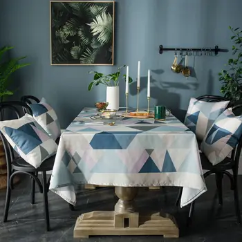 עמיד למים סקנדינבי מינימליסטי מפת שולחן מלבני קפה, מפות שולחן סלון חדר אוכל רב תכליתי כיסוי בד מגבת.