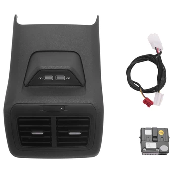 הרכב האחורי לשקע אוויר אוורור לקצץ מסגרת הרכבה מרכז משענת יד עם USB עבור גולף-7 MK7 2013-2019 5GG 864 298B 82V