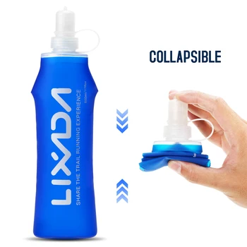 חיצונית רכה Bottle BPA קיפול חינם הידרציה בקבוק מים נייד ספורט שקית מים לריצה הליכה רכיבה על אופניים טיפוס
