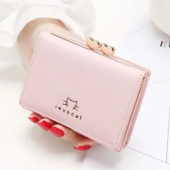 התיק הנשי קוריאני אופנה קטנים שלוש קיפול הארנק הנייד קצר תלמיד מטבע הארנק כפול להשתמש בארנק כרטיס התיק