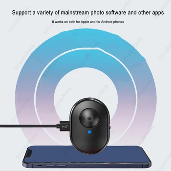 שלט רחוק אלחוטי לחצן Bluetooth נטענת תואמת-טיימר-עצמי סלפי סטיק שחרור תריס עבור IOS אנדרואיד