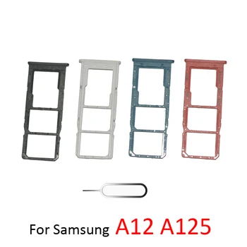 עבור Samsung Galaxy A12 A125 A125F A125M A125N המקורי טלפון חדש ב-SIM צ ' יפ מגש חריץ מתאם SD בעל כרטיס מגש