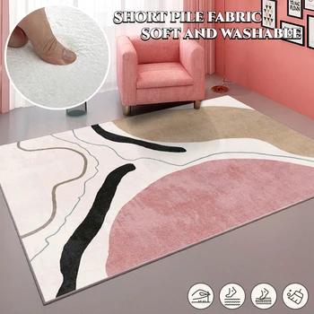 מודרני ורוד פס גדול שטיחים עבור הסלון 160x230cm של הילדה קישוט חדר השינה שטיח הרצפה במלתחה רך שטיחים שטח רחיץ