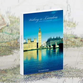 30 גיליונות/הרבה הליכה בלונדון סדרה גלויה נסיעות צילום נוף הודעה ברכה כרטיסי משרד מכשירי כתיבה