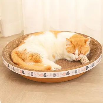 שריטת החתול משטח גלי מגרד לוח החתול להשחיז ציפורניים ציפורן מחדד רהיטים חתול למיטה
