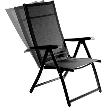 Heavy Duty עמיד מתכוונן שכיבה כיסא מתקפל חיצוני מקורה גינה בריכה (1) שולחן קמפינג חוף מתקפל כסאות