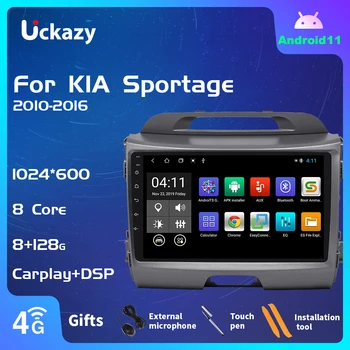 Uckazy 2 din אנדרואיד 11 סטריאו לרכב עבור Kia Cerato K3 2013 2014 2015 מולטימדיה רדיו ניווט GPS ראש יחידת Carplay 6GB Wifi