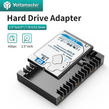 Yottamaster 2.5 SSD SATA 3.5 מתאם הכונן הקשיח הפנימי של מפרץ הכונן ממיר ההרכבה הקאדילק מגש קשיח / SSD