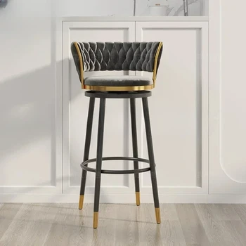 מעצב פלאפי כסאות בר קפה, מרפסת יוקרה, סגנון תעשייתי, דלפק קבלה בר כסאות משענת Banqueta ריהוט מודרני