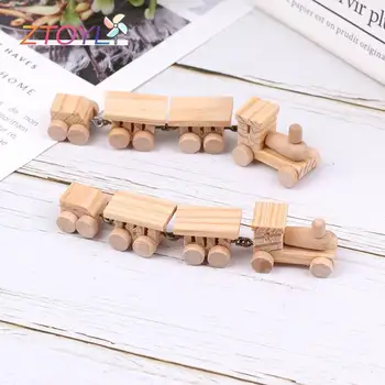 1:12 בית בובות מיניאטורי מעץ הרכבת תא עגלות מודל בובה עיצוב הבית, ילדים משחקים צעצועים