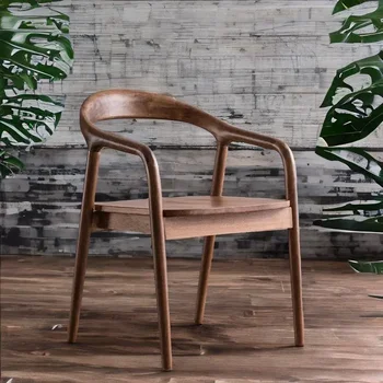 עץ פטיו האוכל הכיסא חיצונית חוף מבטא יפני יהירות כיסא בעיצוב רטרו Sedie סאלה דה-Pranzo ריהוט למטבח HD50CY
