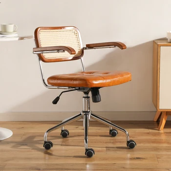 גפן ארוג עץ מלא הכיסא במשרד להרים סיבוב כיסא המחשב מינימליסטי קו הכיסא נגד שיתוך עמיד
