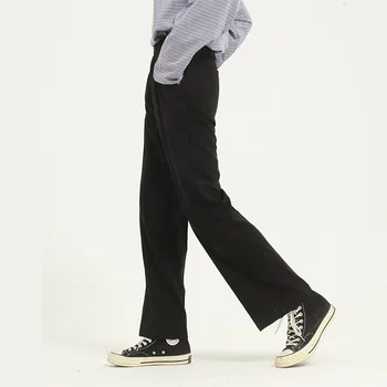 2023Suit יפן קוריאה עסקים זכר מזדמן שאיפה גברים אופנת רחוב אופנה משובחת Slim Fit ישר מכנסיים אביב קיץ מכנסיים