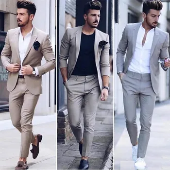 האחרון עיצוב Mens מפואר עסקים של גברים חליפת חתונה מסיבה חליפות סלים בכושר שיא דש ורודים חליפות זכר(ז ' קט+מכנסיים)