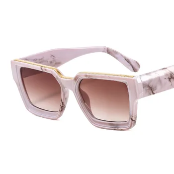 כיכר האופנה משקפי שמש של נשים נמר משקפי שמש וינטאג ' שיש שמש זכוכית גברים מותג עיצוב UV400 משקפי שיפוע חום גוונים