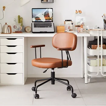 הניידים המודרניים כסאות משרדיים ארגונומיים Playseat ללמוד יוקרה מבטא נוח עור כיסאות איפור Silla Oficina ריהוט משרדי