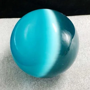 40mm כחול חתולים עין אבן אופל כדור קוורץ קריסטל ספיר fengshui כדור אבן הביתה השינה קישוט המשרד מתנה