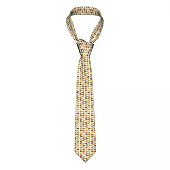 מותאם אישית Orla Kiely פרחים העניבה של גברים רשמית משי אמצע המאה מודרני רב גזע עניבה עבור המשרד.