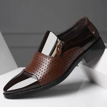גברים נעליים מזדמנים עסקי נעלי עור אביב סתיו אופנה בחתונה זכר נעליים לנשימה נעליים פארא הגברים De Vestir