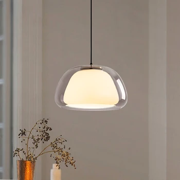דני ג ' לי זכוכית הברק אורות תליון מודרני פשוט השינה ליד המיטה תלויה מנורת הסלון זכוכית לחדר האוכל עיצוב הבית