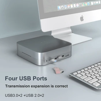 USB C רכזת עגינה מארז הכונן הקשיח 2.5 SATA SSD HDD במקרה USB, VGA, HDMI תואם תחנת עגינה Card Reader עבור Mac Mini