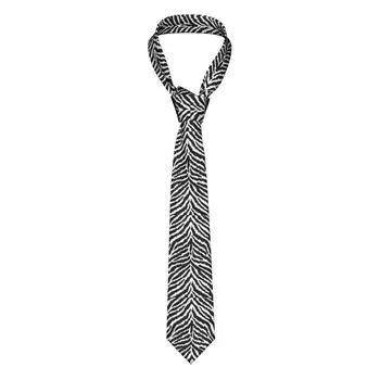 זברה הדפס עניבה מגניבה זברות עור עיצוב אביזרים לגברים הצוואר קשרים עיצוב חולצת פוליאסטר משי החתונה צווארון