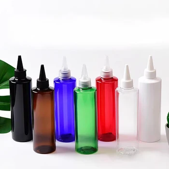 20pcs 300ML ריק בצבע קרם קוסמטי פלסטיק בקבוקי PET עם טוויסט מכסה עליון נוזלי אריזת המיכל בקבוקי שמפו 10oz