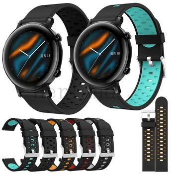 Watchstrap עבור Huawei לצפות GT 2 42mm סיליקון רך Smartwatch להקות הצמיד עבור Huawei הכבוד קסם השעון 2 42mm Wristbands