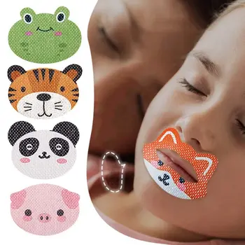 30Pcs/סט אנטי-נחירות מדבקות לילדים לישון סגור, הפה מדבקות נשימה תיקון תיקון שתוק תיקון הקלטת