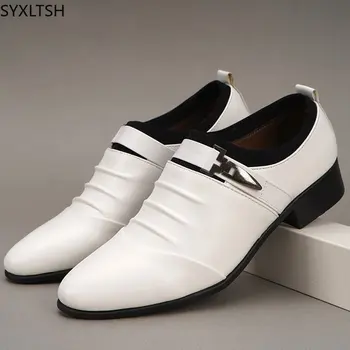 נעלי אוקספורד חליפת העסקים להחליק על נעלי גברים Italiano רשמי נעליים לגברים המשרד 2023 נעלי גברים השיער казаки мужские обувь