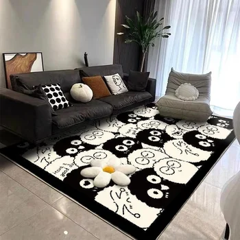 קריקטורה סגנון חיים קישוט החדר שטיח מעובה השינה ליד המיטה קטיפה שטיחים בבית רחיץ שטיח גדול שטח החלקה מחצלת