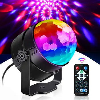 UV 3 נוריות קסם כדור אור HOLDLAMP הבמה אפקט תאורה עם שלט רחוק אוטומטי צליל בקרה עבור DJ מופע קונצרט מסיבה