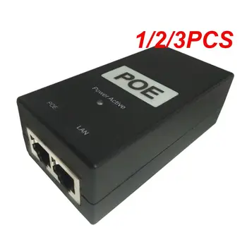 1/2/3PCS 48V 0.5 שחור POE מזרק Power Over Ethernet ניטור אספקת החשמל למחשב חומרה כבלים מתאמים