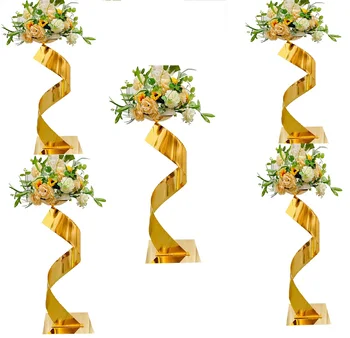 5 יח ' פרח זהב דרך חוט מתכת שולחן החתונה קישוטי אירוע מסיבה בבית מלון קישוט