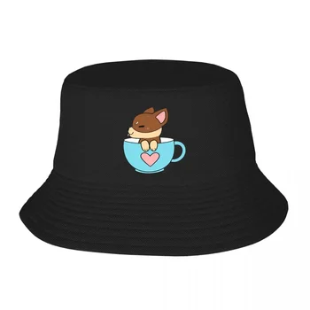 ספל התה Pup דלי כובע פנמה לילדים בוב כובעים סתיו דייג כובעי קיץ חוף דייגים יוניסקס כמוסות