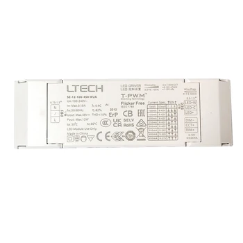 12W 100mA-450mA CC זרם קבוע CT-CCT Tunable לבן 0-10V PWM/RX עמעום LED נהג LTECH 100-240Vac תאורה שנאי