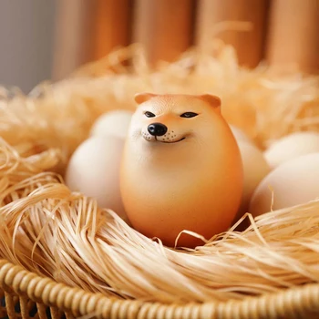 יצירתי שיבה אינו מציאותי בצורת ביצה PVC השולחן תפאורה כלב & ביצה האיחוד קישוטים עבור משרדים ביתיים כיף מתנות חג המולד