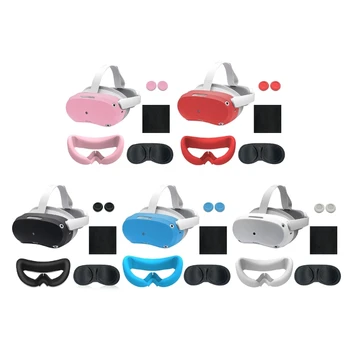 VR אביזר להגדיר עבור פיקו 4 VR אוזניות פגזים הפנים כיסוי קל משקל Sillicone מגיני VR שרוולי מגן
