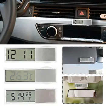אלקטרוני שעון עיצוב הבית צג גביש נוזלי שולחן שולחן שעונים LCD המכונית טיימר דיגיטלי אפור שעון עם כוס יניקה עבור O1K2