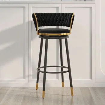 מעמודי התווך האירופי בר הכיסא המסתובב תעשייתי מחכה עיצוב כסא בר מתכת שחור Taburetes האלטים Cocina יוקרה ריהוט