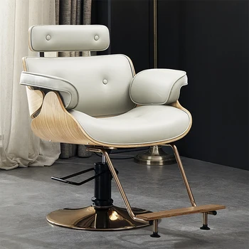 מספרה מספרה כיסא איפור יופי מתכת מקצועי ארגונומי ספרות הכסא המסתובב Silla Giratoria רהיטים
