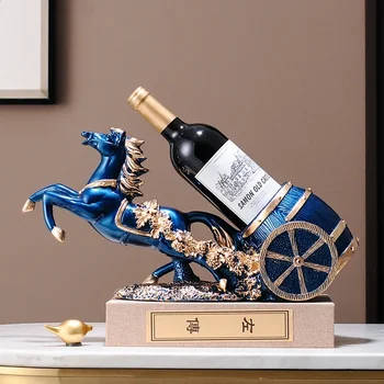 שרף סוס היינות צלמיות הפנים מחזיק בקבוק אחסון קישוטים הביתה סלון שולחן קישוטים