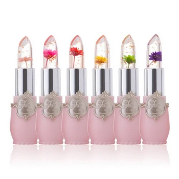 6 צבעים פרח ג ' לי שקוף עמיד למים צבע שפתון אלוהים השפתיים טמפרטורת צבע לאורך שפתון חדש