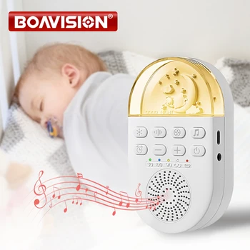 נייד רעש לבן התינוק לישון מכונת 24 צלילים מרגיעים נשימה חלשים אור 30/60/90 תזמון עבור התינוק מבוגרים במשרד נסיעות