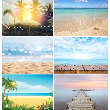 ZHISUXI קיץ טרופי ים חוף כפות עץ צילום רקע נופי תמונה תפאורות Photocall סטודיו צילום 22324 HT-08